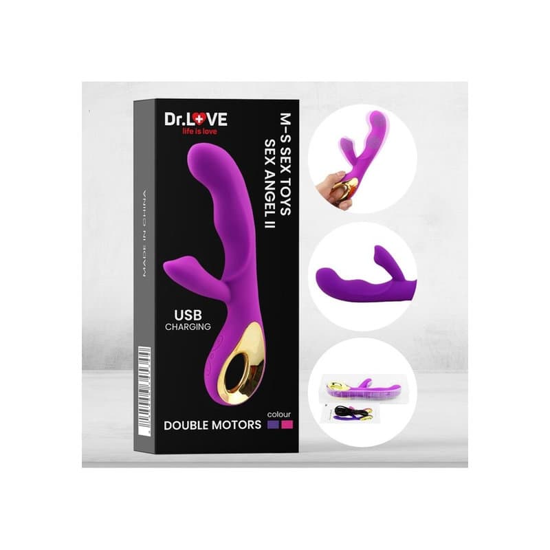 Dr.Love USB Şarjlı Çift Motorlu Klitoris Uyarıcılı Ultra Lux Vibratör –
